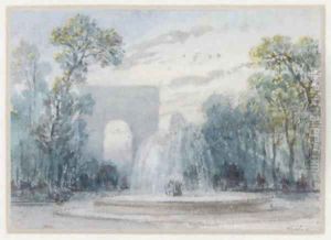 View of the Arc de Triomphe by Francois J. & Rube, Auguste A. Nolau