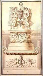 Design for a Funerary Monument to a Roman General 1800 by Charles Pierre Joseph Normand