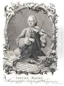 Portrait of Leopold Mozart 1719-87 Austrian violinist and composer by Noorde, Cornelis van
