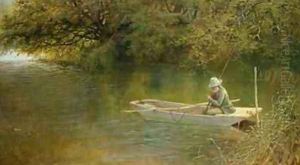 Contentment A Corner of a Norfolk Broad by George Parsons Norman