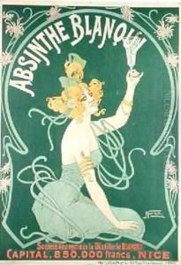 Poster advertising Absinthe Blanqui