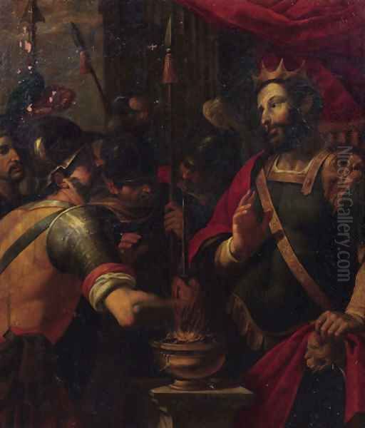 Mucius Scaevola showing his intrepidity before King Porsena - view 1