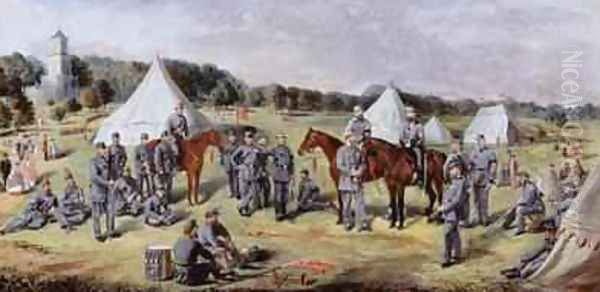 The 1st Administrative Batallion of the Norfolk Volunteers at Gunton Park 1864 - view 1