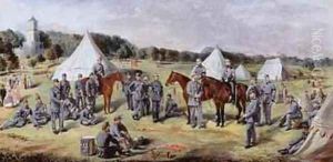 The 1st Administrative Batallion of the Norfolk Volunteers at Gunton Park 1864