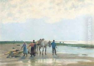 Scavenging the foreshore for wreckage by William Edward Norton