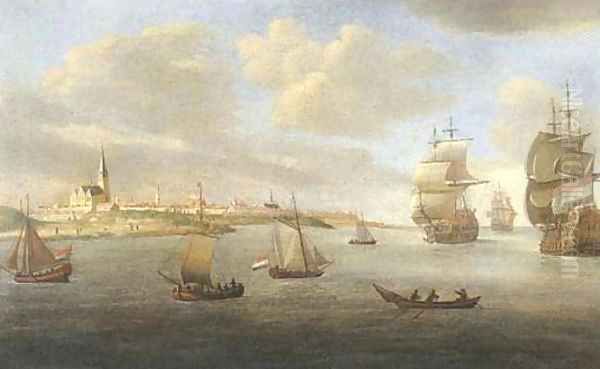 Men-o'-war and other shipping off Fort Rammekens, Flushing - view 1