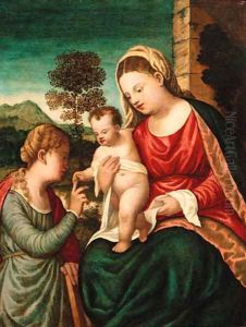 The Mystic Marriage of Saint Catherine by Palma Vecchio (Jacopo Negretti)