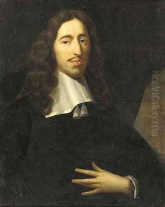 Portrait of a gentleman, half-length, in an interior by Pieter Nason