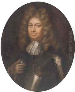 Portrait of a gentleman, quarter-length, in armour by Pieter Nason