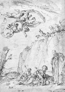 The Holy Family with the Infant Baptist by Pietro Novelli