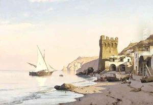 Amalfi bay by Johan Carl Neumann