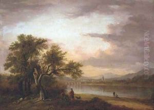 View of Perth from across the banks of the River Tay