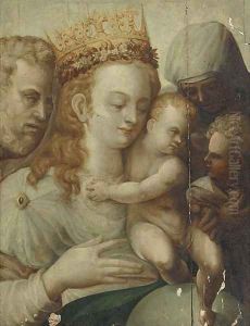 The Holy Family with Saints Anne and John the Baptist by Bartolomeo Neroni