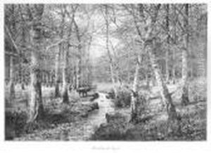 Brunsthirsch Am Waldbach by Johann Jungblutt