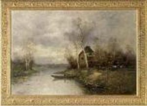 Ruderer Auf Dem Fluss Ruderer Auf Dem Fluss