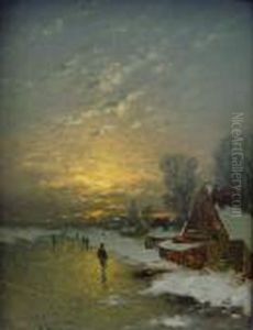 Eislaufer Bei Nacht Eislaufer Bei Nacht