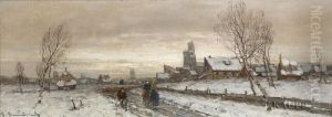 Hollandische Winterlandschaft by Johann Jungblutt