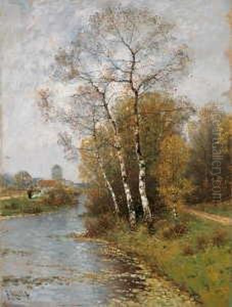 Fruhlingslandschaft Mit Einem
Flusslauf (bei Zons?). - view 1