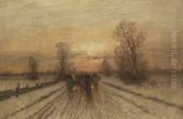 Abendlicher Heimweg In
Winterlandschaft. - view 1