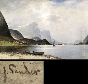 Weite Fjordlandschaft by Johann Jungblutt