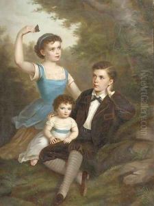 Sweet siblings by Friedrich Joseph Adolf Nebel