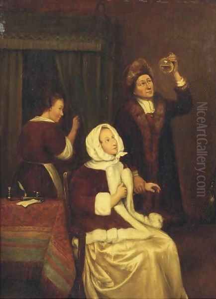 The Physician's visit by Caspar Netscher