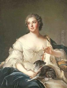 Portrait of a lady, said to be la Duchesse de Chevreuse by Jean-Marc Nattier