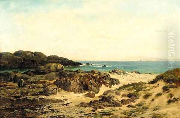 Gathering seaweed, Iona - view 1