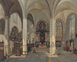 The interior of Saint Jacobs Church, Antwerp