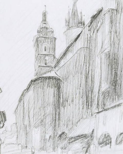 Widok Na Kosciol Mariacki W Krakowie - view 1
