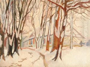 House In Winter by Stanislaw Kamocki