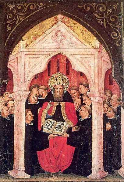 Scenes from the Legend of Saint Augustine- The Saint Gives the Rule to His Followers 1415 - view 1