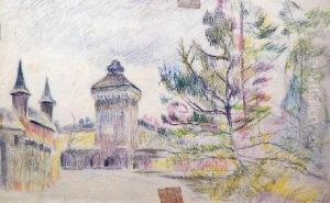 Widok Na Brame Florianska W Krakowie by Stanislaw Kamocki