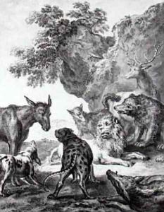 The Animals Fallen Sick With the Plague, illustration for the Fables of La Fontaine, 1755 by Jean-Baptiste Oudry