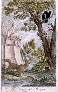 The Crow and the Fox, illustration after the fable by Jean de la Fontaine 1621-95 1776 by Jean-Baptiste Oudry