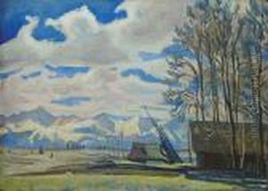 Przedwiosnie - Widok Na Osniezone Tatry by Stanislaw Kamocki