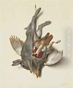 A Young Rabbit and Partridge hung by the Feet, 1751 by Jean-Baptiste Oudry