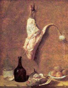 Still Life with Calf's Leg by Jean-Baptiste Oudry
