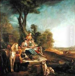 A Hunting Luncheon by Jean-Baptiste Oudry