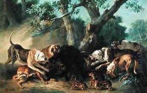 A Wild Sow and her Young Attacked by Dogs, 1748