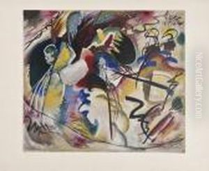Tableau Avec Formes Blanches by Wassily Kandinsky
