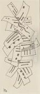 Etude Pour "montee-descente" by Wassily Kandinsky