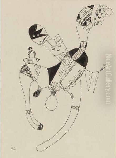 Zeichnung Zu 'une Figure Flottante' (drawing For 'a Flutteringfigure') - view 1