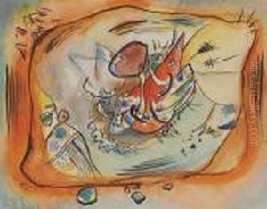 Entwurf Zu Bild Mit Orange Rand by Wassily Kandinsky