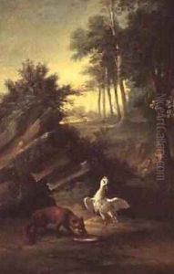 The Fox and the Stork, 1747 by Jean-Baptiste Oudry