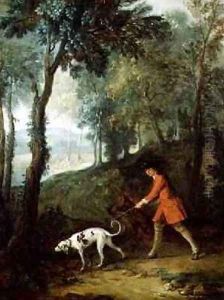 The Huntsman with a Tufter on a Leash, c.1727 by Jean-Baptiste Oudry