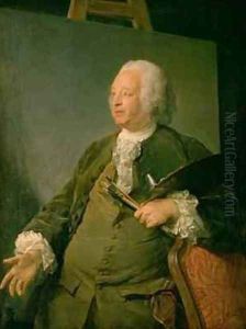 Portrait of Jean-Baptiste Oudry 1686-1755 c.1753 by Jean-Baptiste Oudry