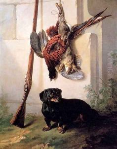 Hound with Gun and Dead Game by Jean-Baptiste Oudry