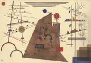 Schweres Zwischen Leichtem by Wassily Kandinsky
