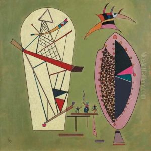 Trois Entre Deux - 1942 by Wassily Kandinsky